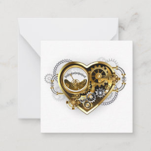 Steampunk Heart with a Manometer Card