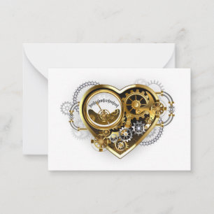 Steampunk Heart with a Manometer Card