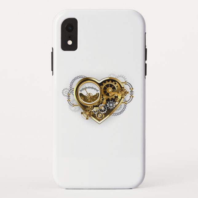 Steampunk Heart with a Manometer Case-Mate iPhone Case (Back)