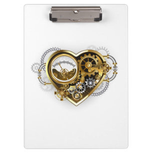 Steampunk Heart with a Manometer Clipboard
