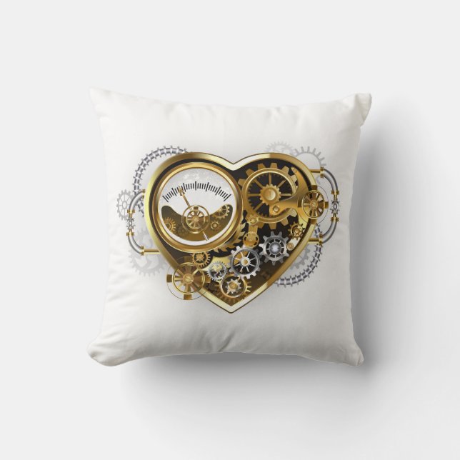 Steampunk Heart with a Manometer Cushion (Front)