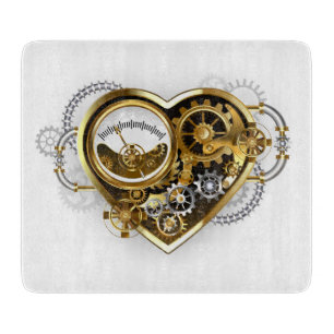 Steampunk Heart with a Manometer Cutting Board