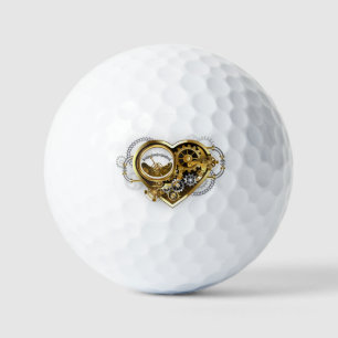 Steampunk Heart with a Manometer Golf Balls