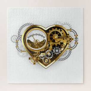 Steampunk Heart with a Manometer Jigsaw Puzzle