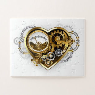 Steampunk Heart with a Manometer Jigsaw Puzzle