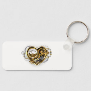 Steampunk Heart with a Manometer Key Ring