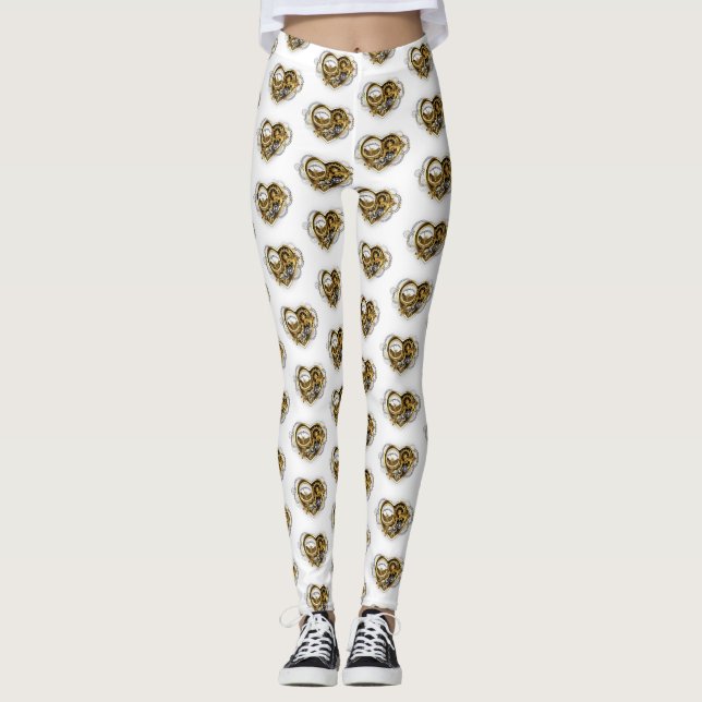 Steampunk Heart with a Manometer Leggings (Front)