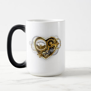 Steampunk Heart with a Manometer Magic Mug