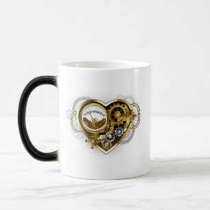 Steampunk Heart with a Manometer Magic Mug