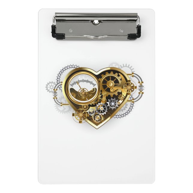 Steampunk Heart with a Manometer Mini Clipboard (Front)