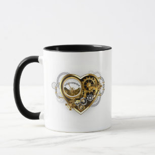 Steampunk Heart with a Manometer Mug