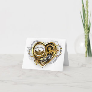 Steampunk Heart with a Manometer Note Card