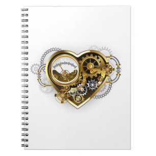Steampunk Heart with a Manometer Notebook