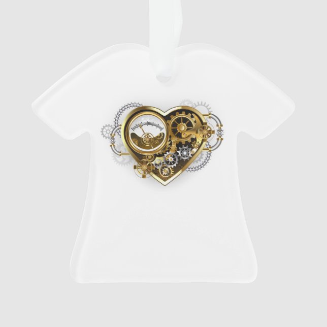 Steampunk Heart with a Manometer Ornament (Front)
