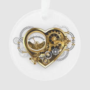 Steampunk Heart with a Manometer Ornament