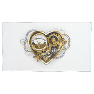 Steampunk Heart with a Manometer Pillowcase