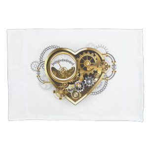 Steampunk Heart with a Manometer Pillowcase