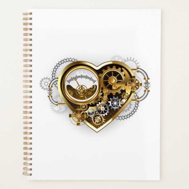 Steampunk Heart with a Manometer Planner (Front)