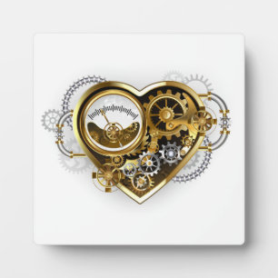 Steampunk Heart with a Manometer Plaque