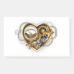Steampunk Heart with a Manometer Post-it Notes