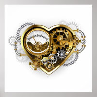 Steampunk Heart with a Manometer