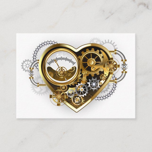 Steampunk Heart with a Manometer Referral Card (Front)