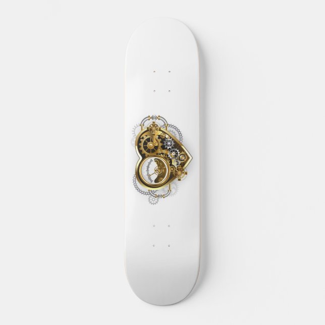 Steampunk Heart with a Manometer Skateboard (Front)