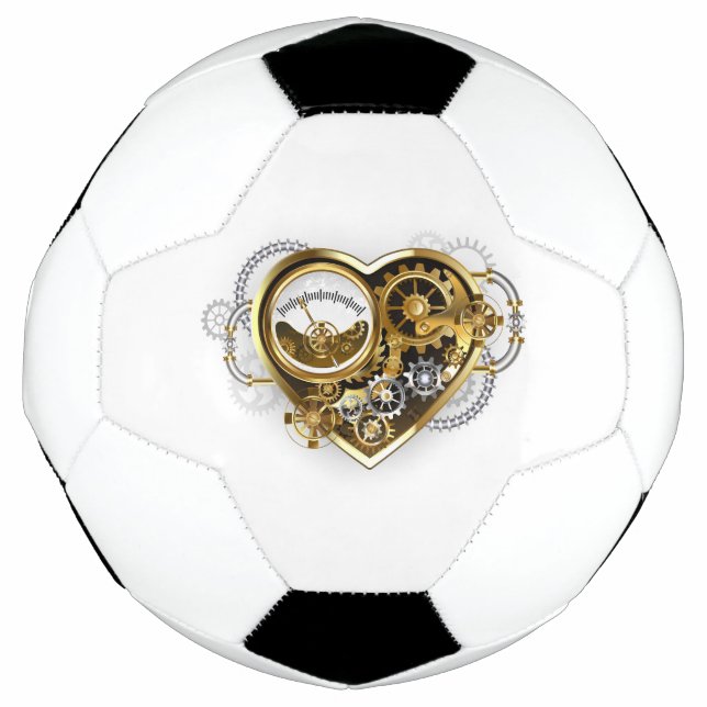 Steampunk Heart with a Manometer Soccer Ball (Front)