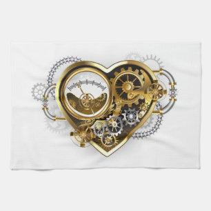 Steampunk Heart with a Manometer Tea Towel