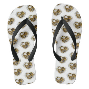 Steampunk Heart with a Manometer Thongs