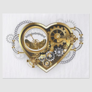 Steampunk Heart with a Manometer Tissue Paper