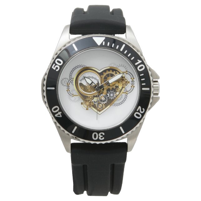 Steampunk Heart with a Manometer Watch (Front)