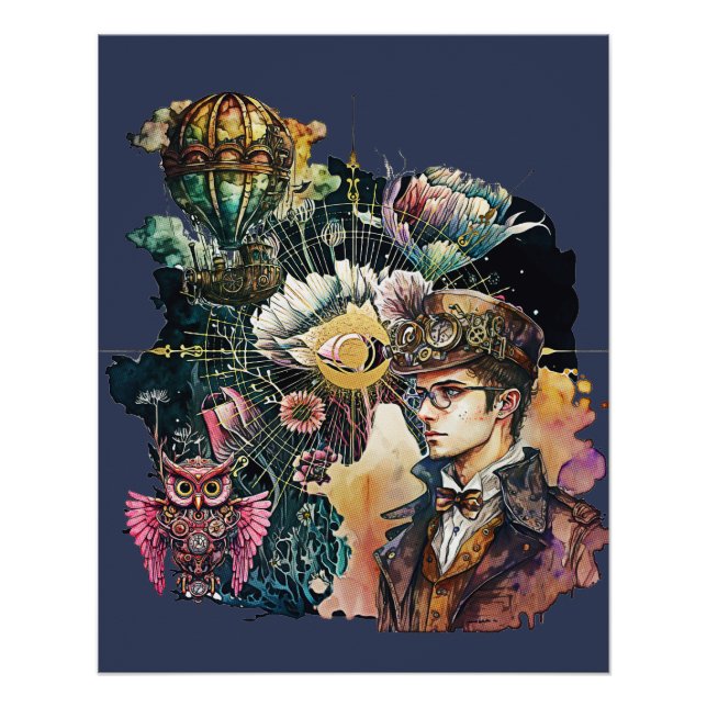 Steampunk Hero - A Collage Poster (Front)