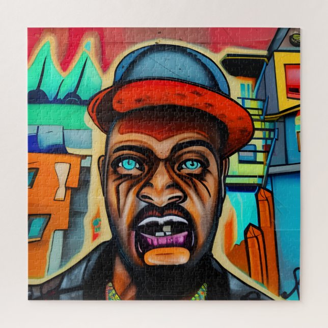 Steampunk Hip-Hop Master Jackie Jigsaw Puzzle (Vertical)