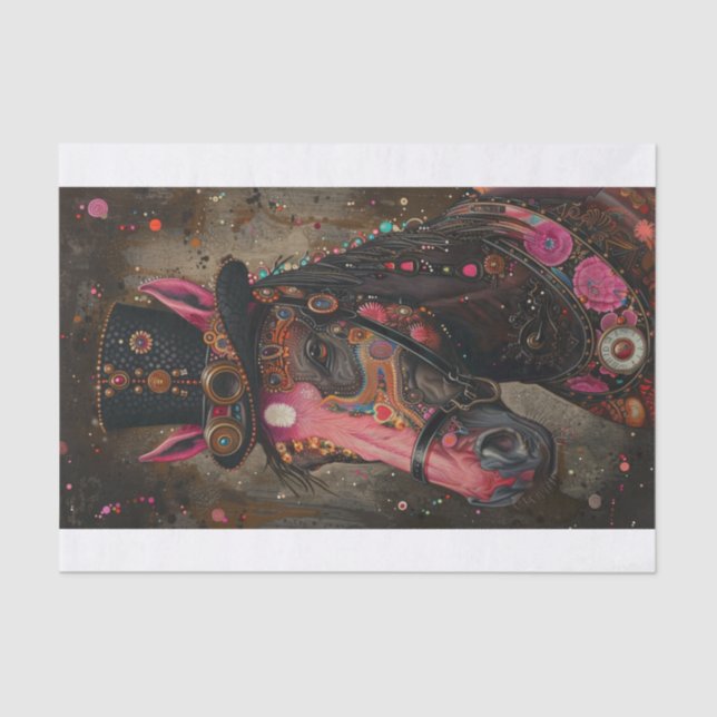 Steampunk Horse Tissue Paper (Front)