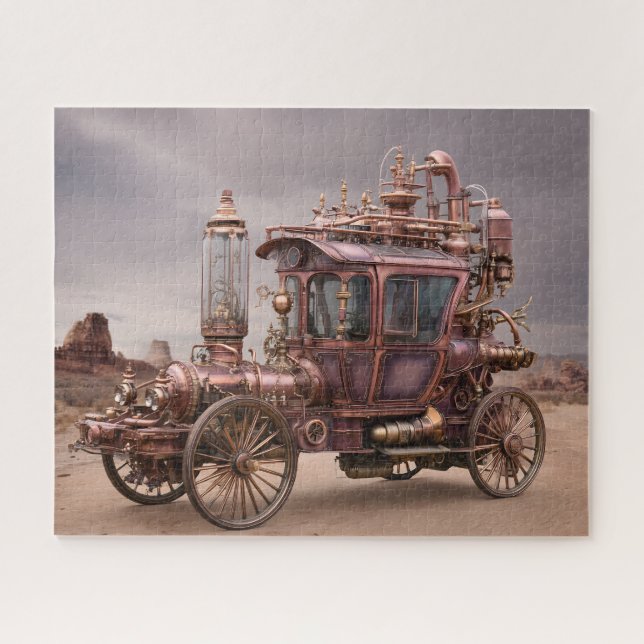 Steampunk Horseless Carriage Jigsaw Puzzle (Horizontal)