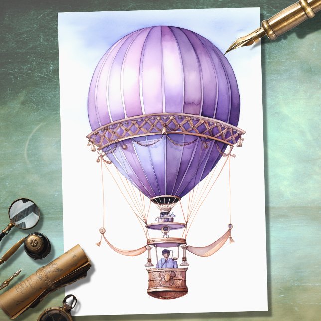 Steampunk Hot Air Balloon 1 Decoupage Paper (Creator Uploaded)