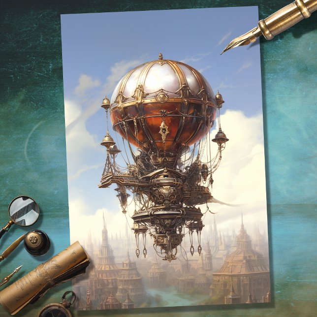 Steampunk Hot Air Balloon 3 Decoupage Paper (Creator Uploaded)