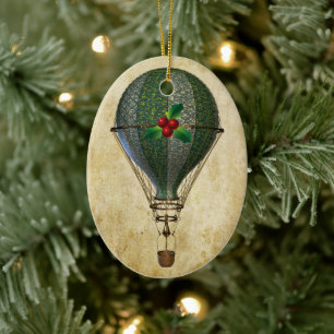 Steampunk Hot Air Balloon Customisable Ornament