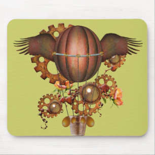Steampunk Hot Air Balloon Mouse Pad