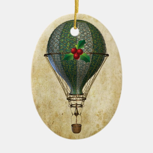 Steampunk Hot Air Balloon Ornament (Front)