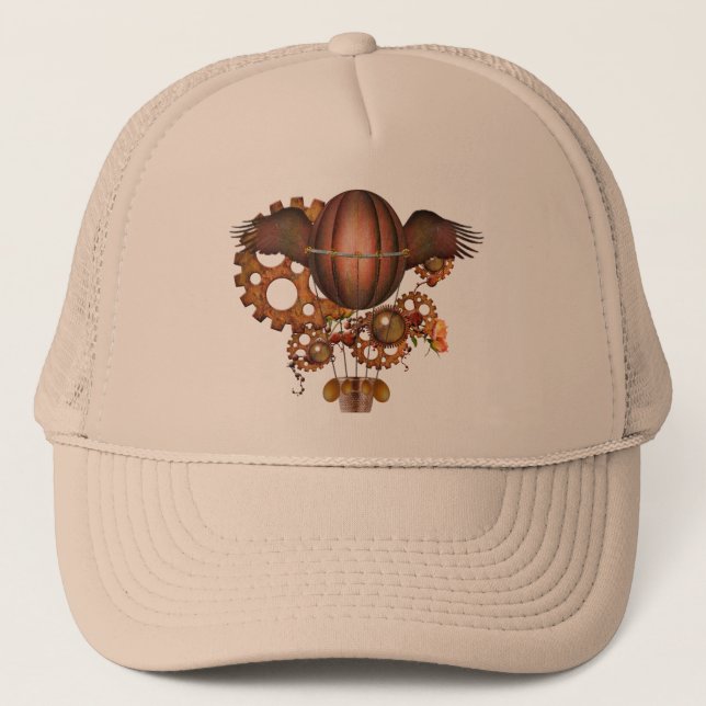 Steampunk Hot Air Balloon Trucker Hat (Front)