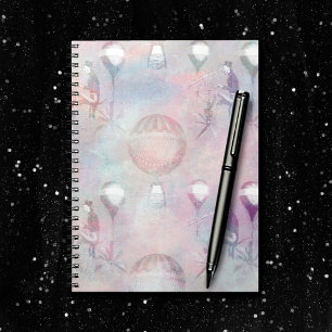 Steampunk Hot Air Balloons   Vintage Feminine Notebook