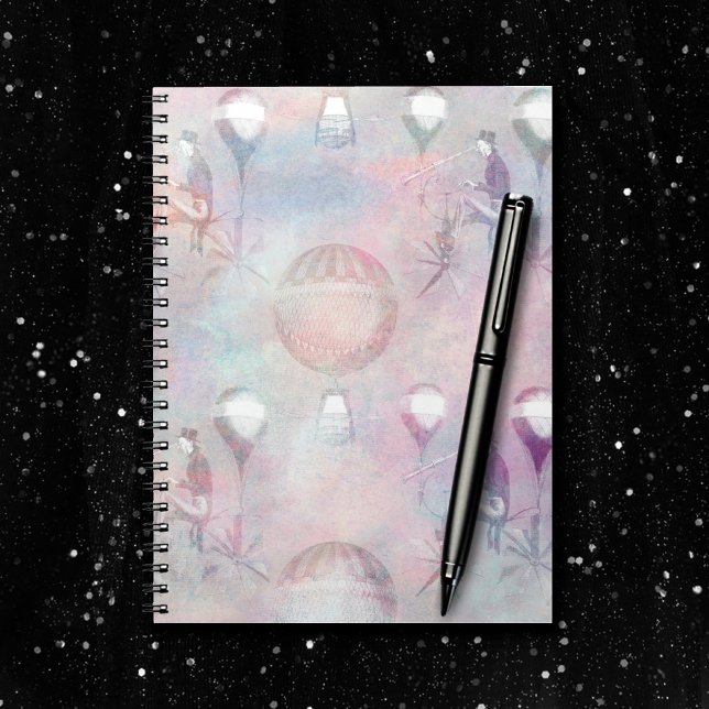 Steampunk Hot Air Balloons | Vintage Feminine Notebook (Creator Uploaded)