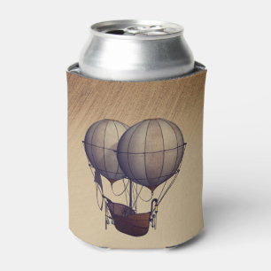 Steampunk Hot Air Balloons with Ship Can Cooler