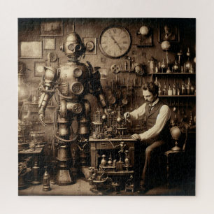 Steampunk Humanoid Mechanical Robot ~ * ~ Jigsaw Puzzle
