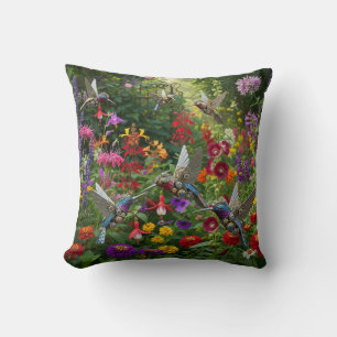 Steampunk Hummingbirds Cushion