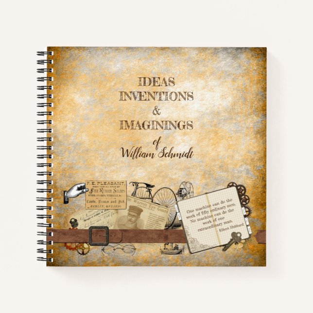 Steampunk Ideas inventions Sketch Notebook (Front)