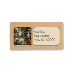 Steampunk - In the engine room Label
