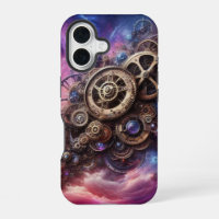 Steampunk Industrial Clockwork Purple and Pink